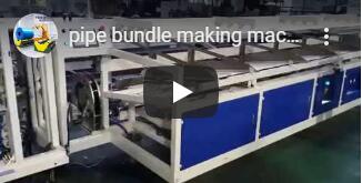 PVC pipe bundling and strapping machine
